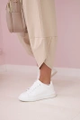 Cotton sweatshirt pants set beige