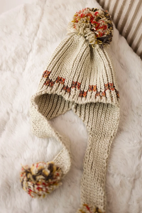 Women's long eared cap Nadia K321 beige