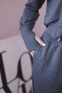 Set sweatshirt with longer side graphite