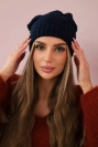 Čapica s fleece Sandra K210 námornícka modrá