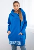 Insulated sweatshirt with a zipper mauve-blue