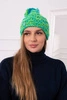 Cap with fleece Fiona K275 bright green + turquoise