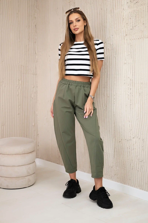 Trousers with pockets Summer Punto khaki