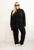 Dámsky komplet Plus Size 3-dielny čierny