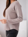 Women's viscose sweater with long sleeves and a round neckline fango