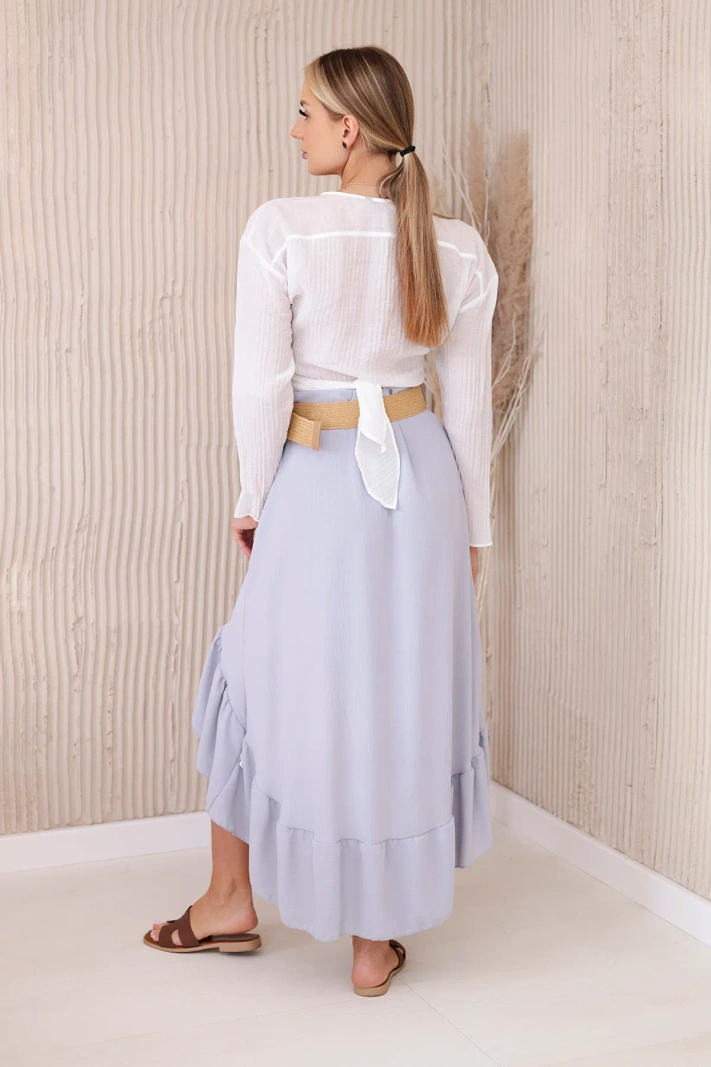 Longer back skirt grey