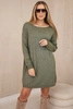 Viscose sweater with pockets khaki