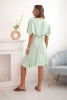 Dress with a plunging neckline dark mint