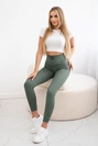Ribbed leggings dark mint