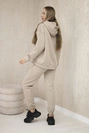 Isoliertes Set mit Stickerei Los Angeles hellbeige