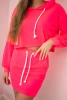 Set of sweatshirts with a skirt pink neon
