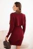 Damen-Set aus Viskose Bluse mit Kleid bordeaux