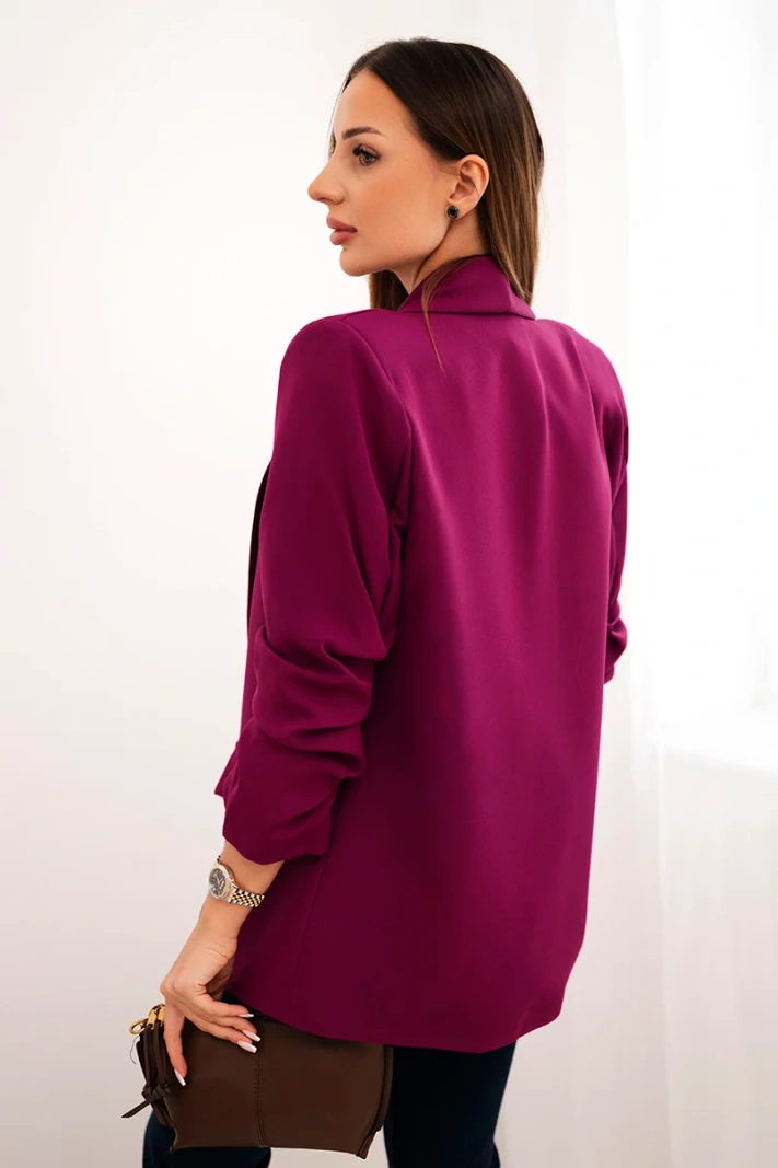 Elegant jacket with lapels plum