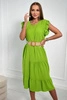 Dress with frills light green