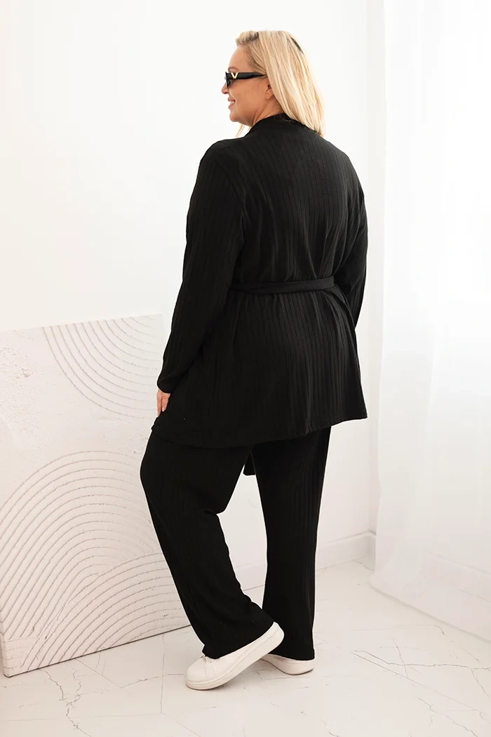 Three-piece women's Plus Size set black