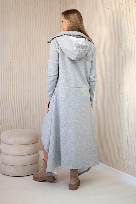 Insulated dress with longer sides gray