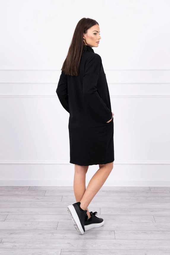 Kleid mit Krawatte schwarz