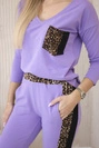 Set mit Leopardenmuster lila