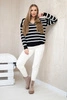 Sweater set Striped sweatshirt + Pants ecru
