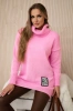 Turtleneck sweater light pink