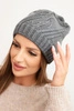 Women's winter hat with wool in a loose fit K442 graphite