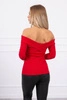 V-neck blouse red