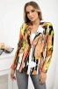 Bedruckte Jacke aus Baumwolle mit Knopf kupranugaris