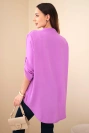 Bluse mit längerem Rücken lila