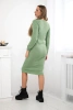 Striped sweater dress dark mint