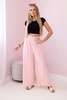 Trousers with a wide elastic waistband powder pink