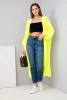 Sweater long cardigan yellow neon