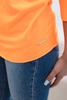 Women's blouse with a boat neckline orange neon