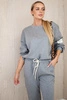 Viscose set sweatshirt + pants grey melange