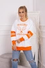 Malibu apšiltinti džemperiai balta+orange