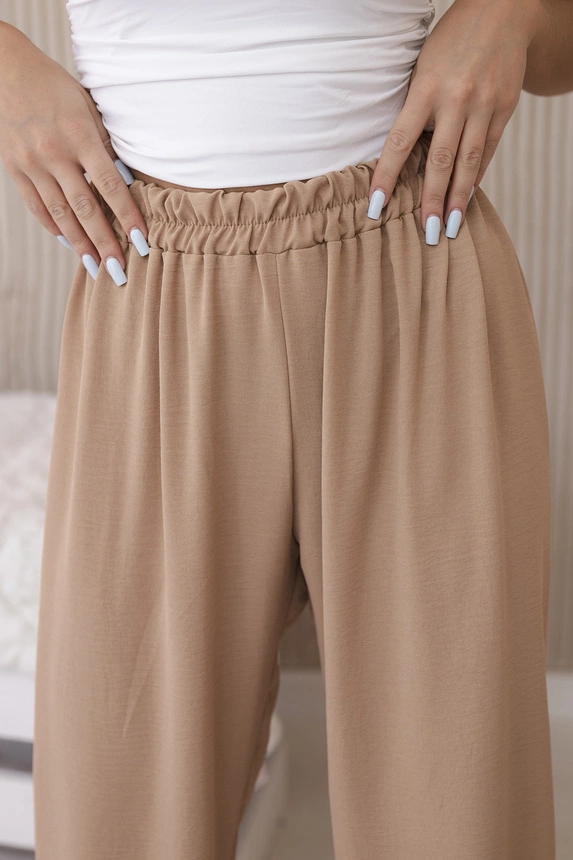 Wide-leg trousers camel