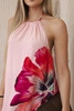 Viscose dress tied around the neck pink