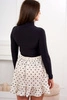 Polka dot skirt ecru