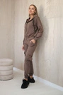Set 3 in 1 sweatshirt + top + pants mocca