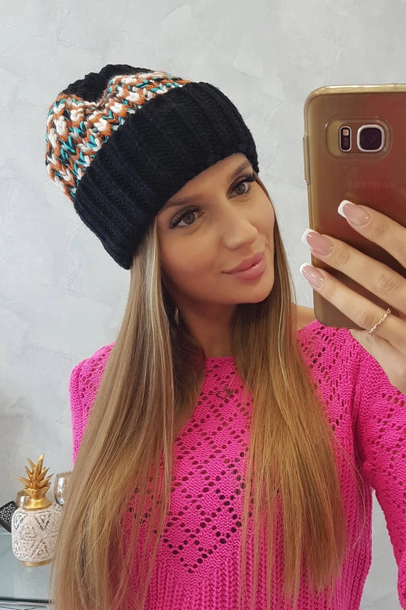 Moteriška kepurė Iris K348 black+mint