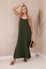 Long dress with straps khaki
