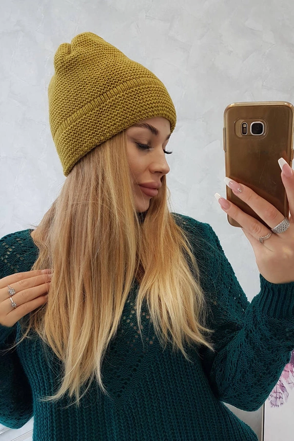Mütze mit Mohair K223 kiwi