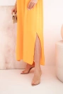 Long dress with straps orange