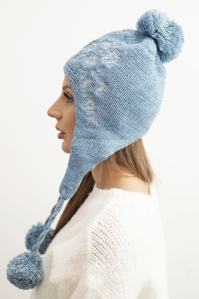 Damen Ohrenklappen Emma K343 denim
