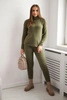 Alpaca sweater set two-piece khaki