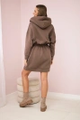 Isoliertes Kleid mit Kapuze mokka
