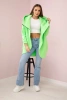 Sweatshirt mit kurzem Reißverschluss grün neon