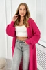 Sweater long cardigan fuchsia