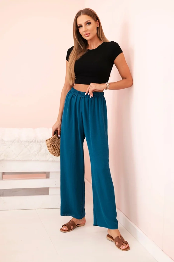 Wide-leg trousers sea green