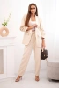 Elegantes Set aus Jacke und Hose in Hellbeige