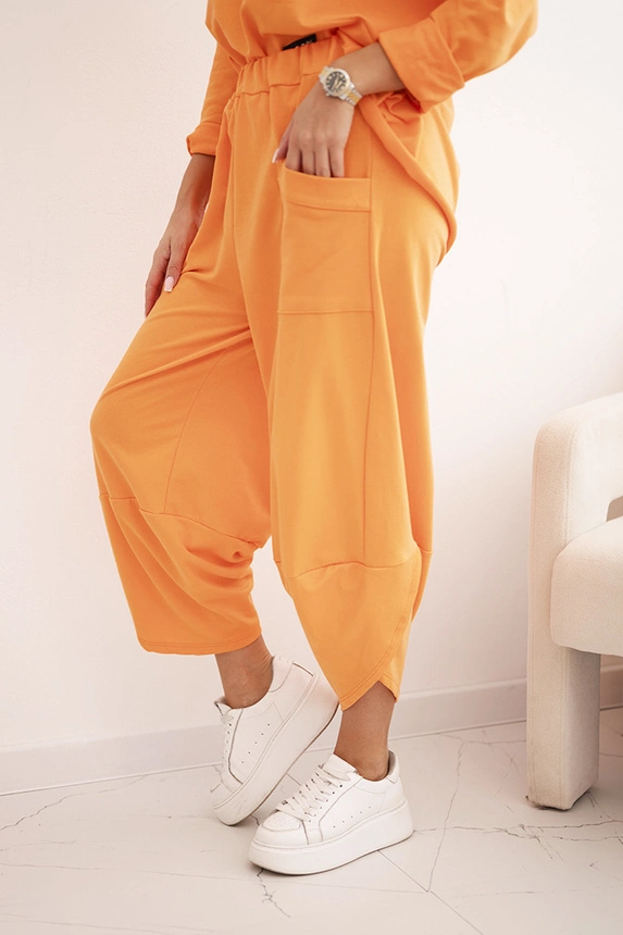 Cotton set sweatshirt + pants orange